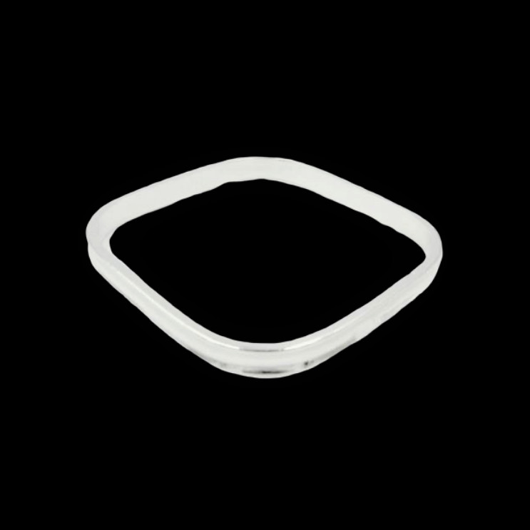 Square Rail Bangle Bracelet Size 7.75 Sterling Silver