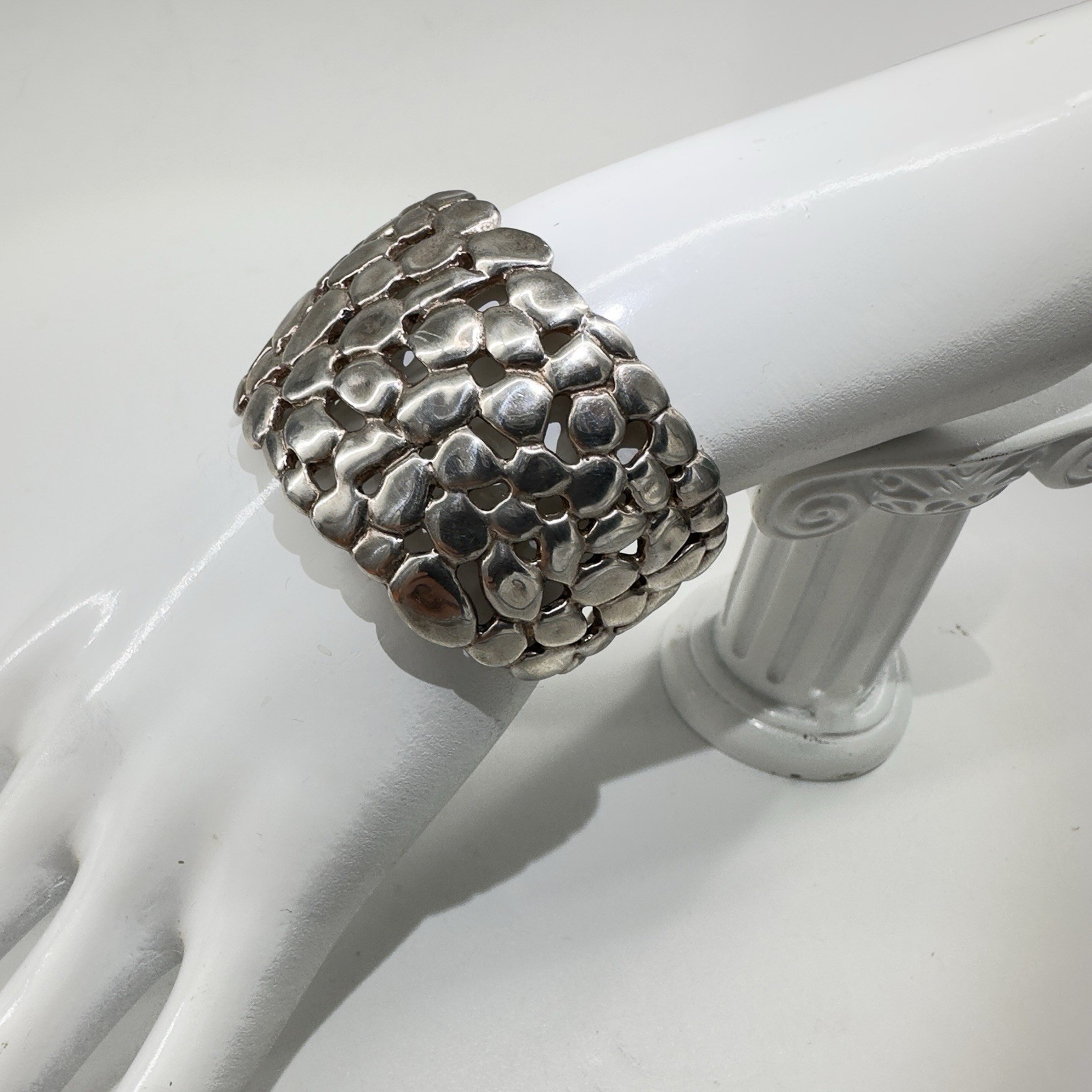 RLM Robert Lee Morris Bronze Wide Cuff Bracelet Thailand Chunky Heavy