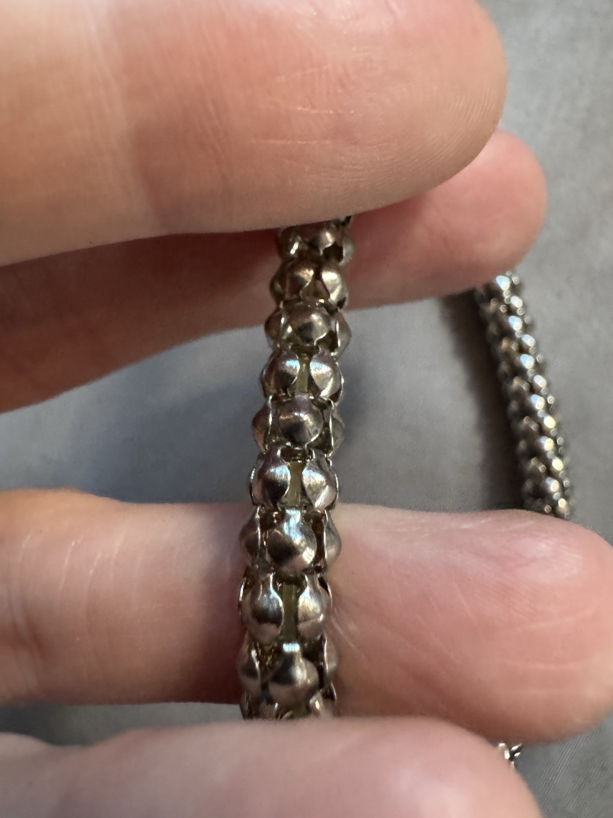 Juicy couture vintage Y2K snake chain initial charm bracelet rhinestone stretch
