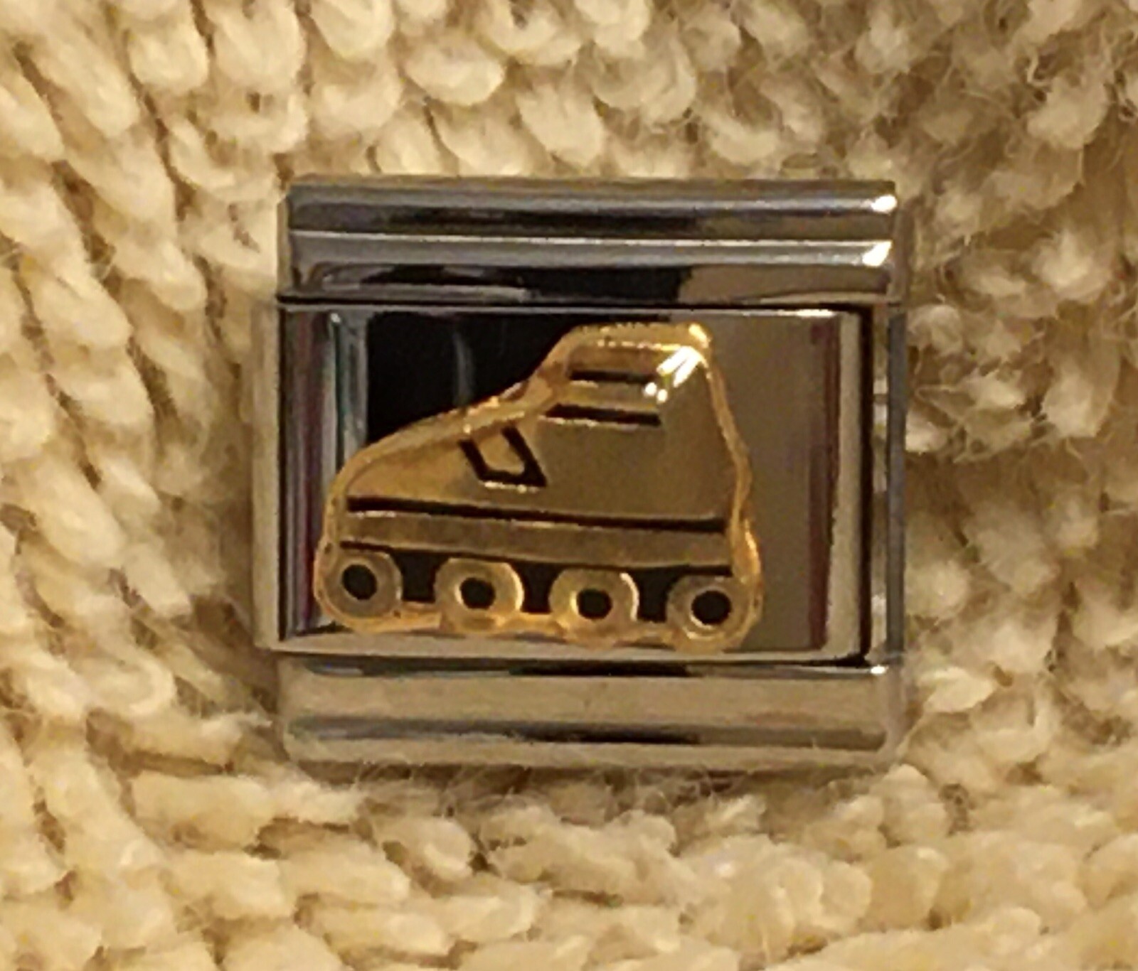 Roller Skates, rollerblades 9mm Italian Modular Link Charm for Bracelet