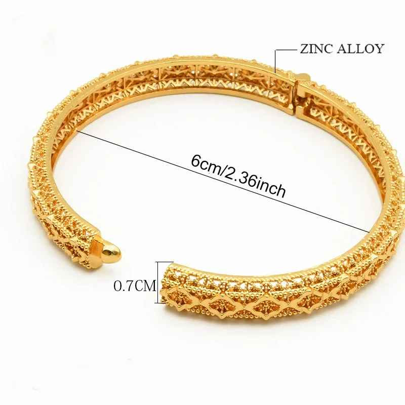 Bangles For Women Indian Jewelry Gold Color Bracelets Dubai Design Brand Luxury