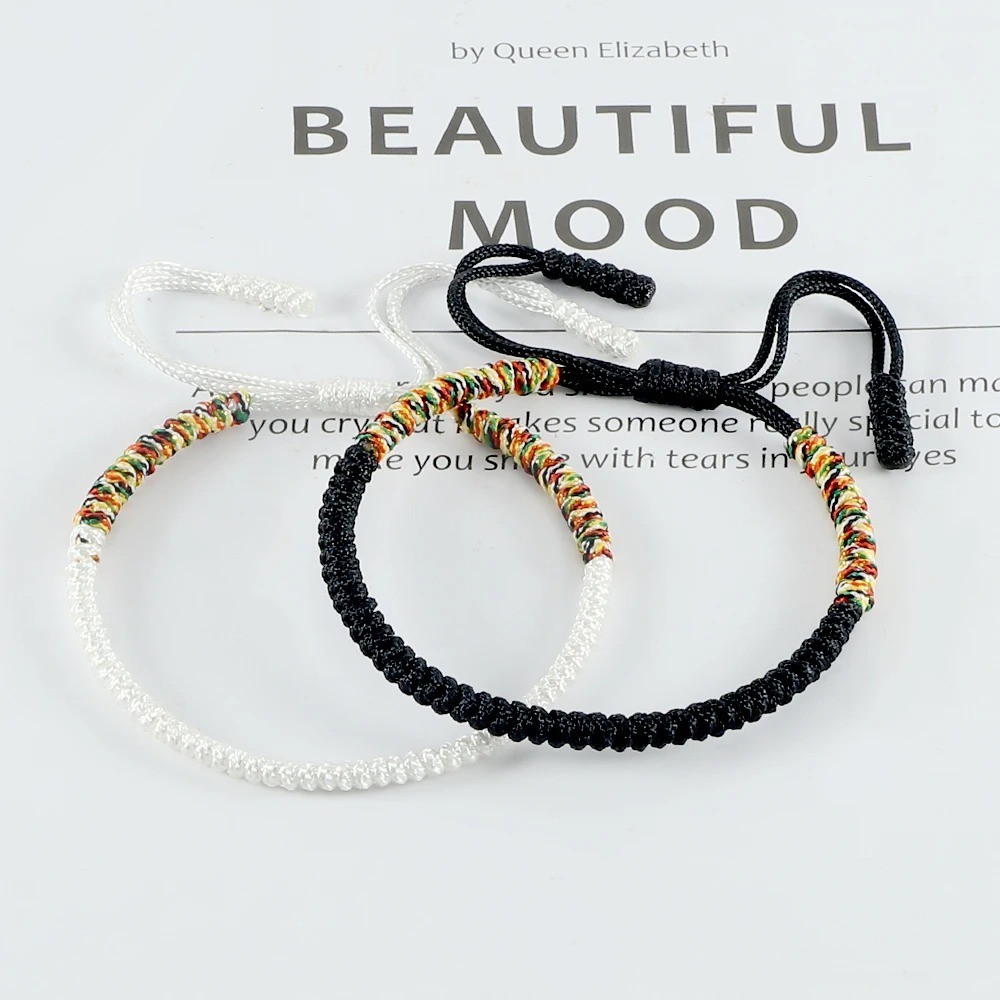 Lucky Handmade Buddhist Knots Rope Bracelet Tibetan Rope Bracelet Luck new