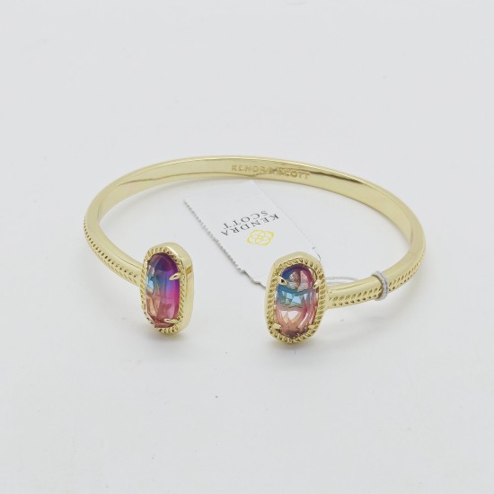 New Kendra Scott Elton Gold Cuff Bracelet in Watercolor