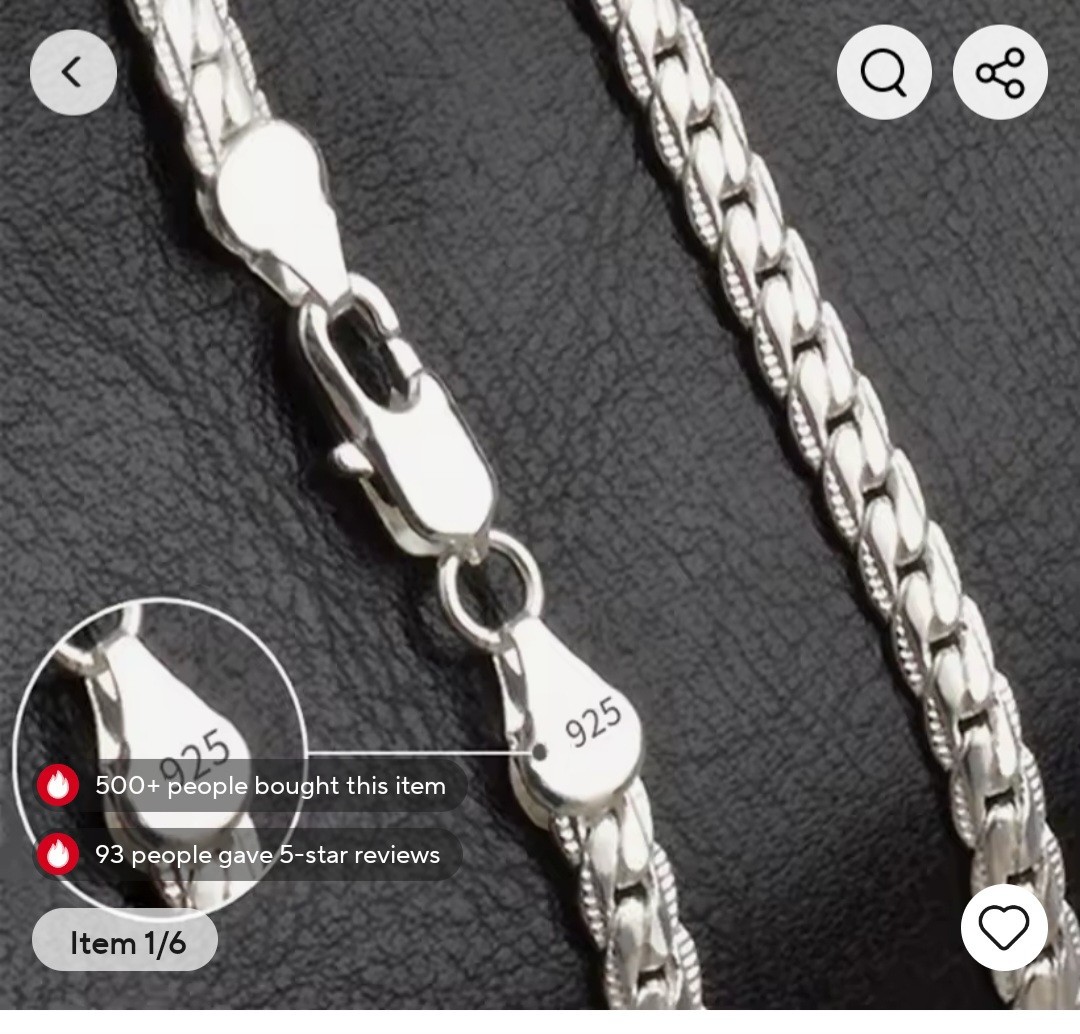 925 Stamped Silver-Plated Brand Design 5mm Bracelet 18cm Unisex Ladies Gift