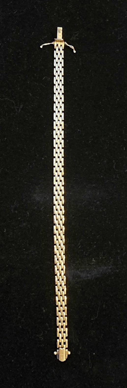 Vintage 14k Gold Italy Maillon Panthere Bracelet 5 Brick Link