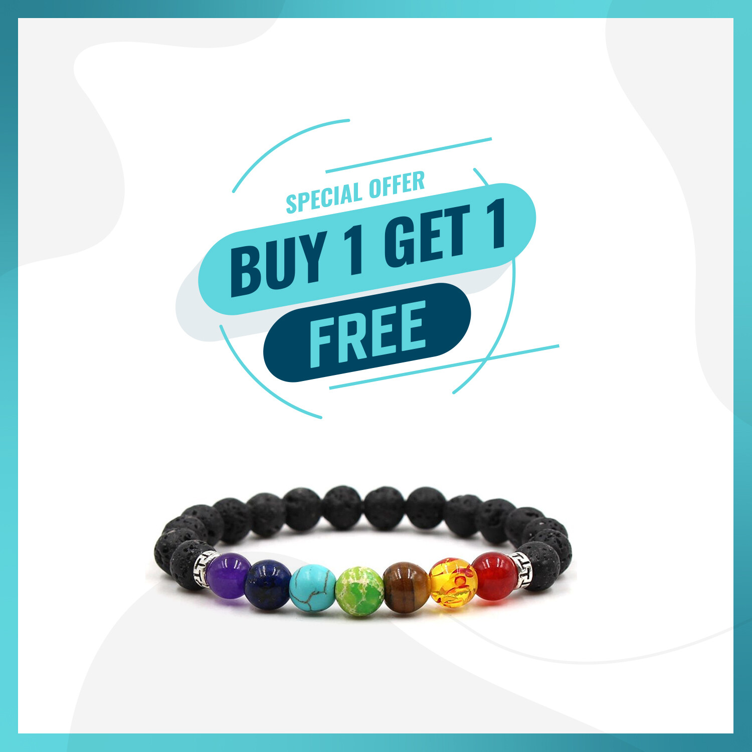 7 Chakra Bracelet Natural Healing Anxiety Gem Stone Reiki Jewellery Bead Gift