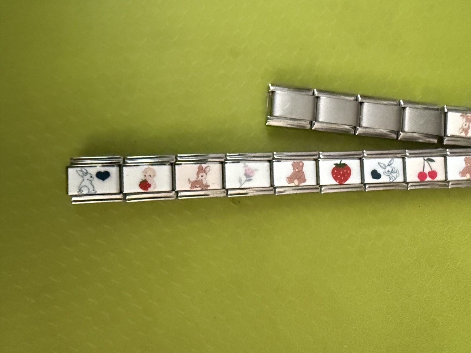 Zoppini Stainless Steel Italian Charm Bracelet with 18 Links & 14 Charms JB1