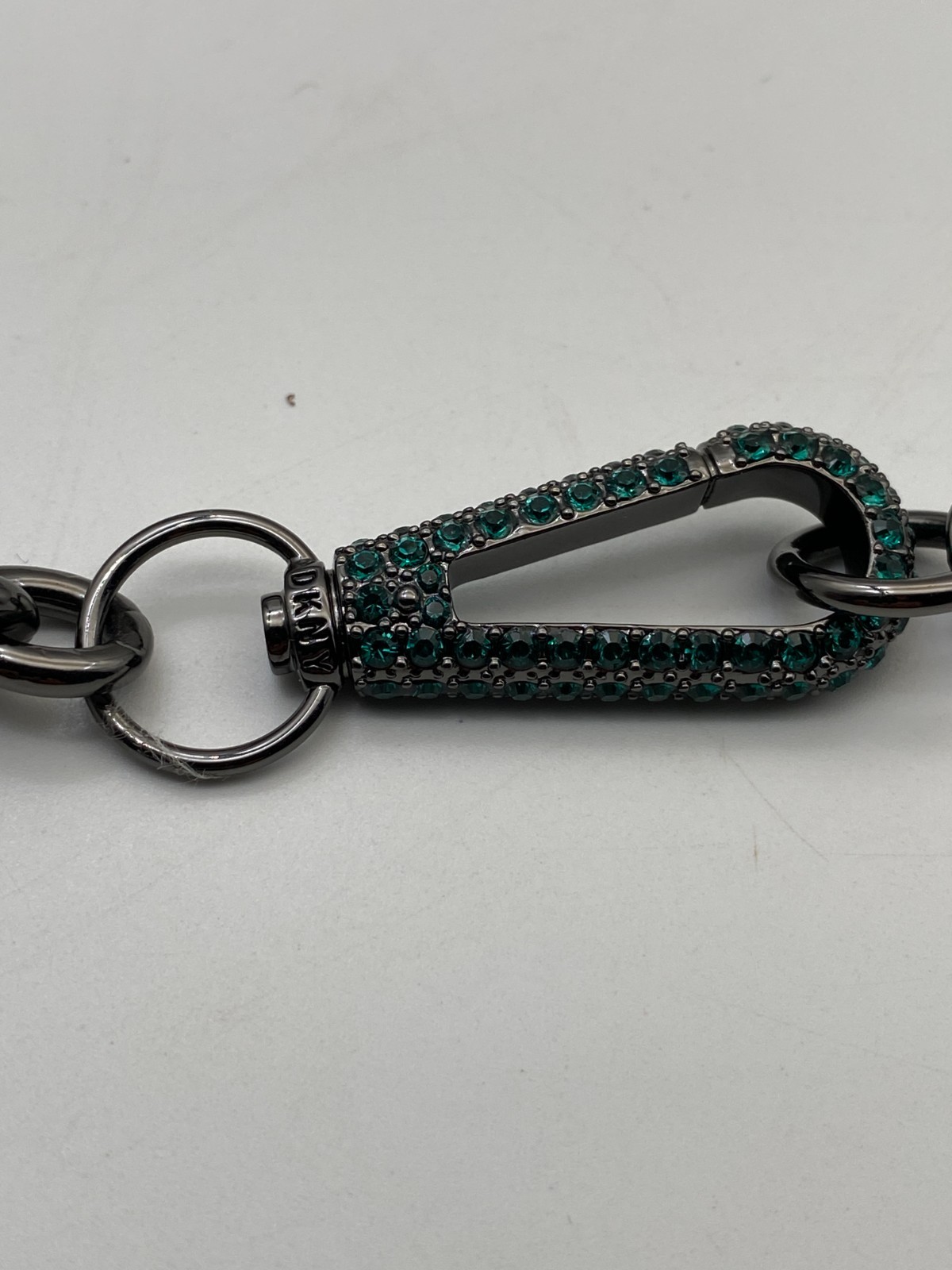 DKNY Gun Metal Plated Mixed Clasps Bracelet with Crystal from Swarovski