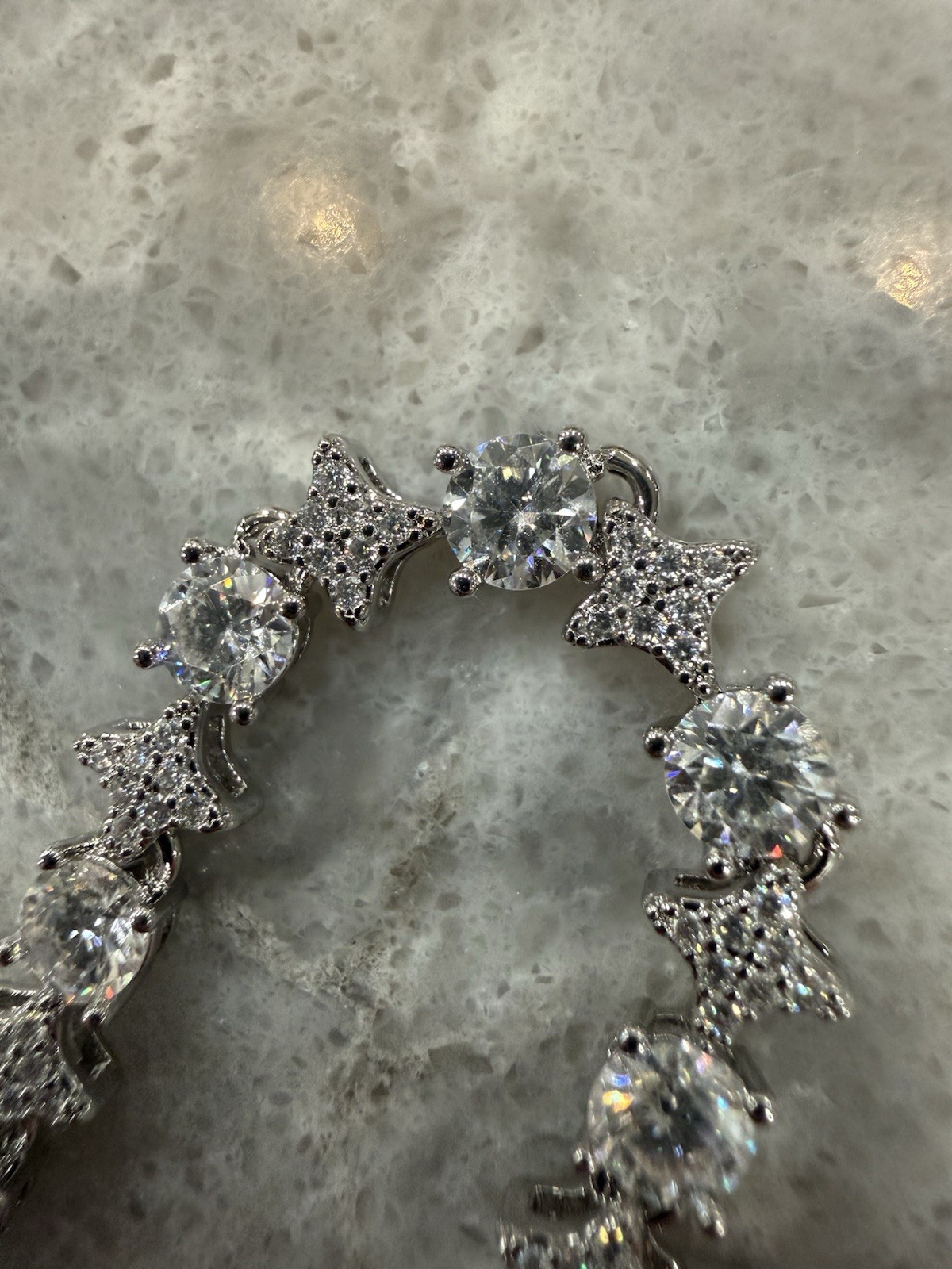 Moissanite Stud X Star Bracelet