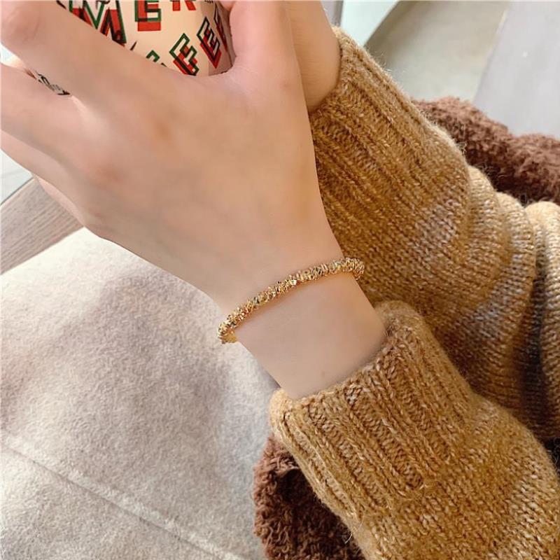 Woman 18K Gold Plated Fashion Starry Opening Bracelet Bangle Cuff