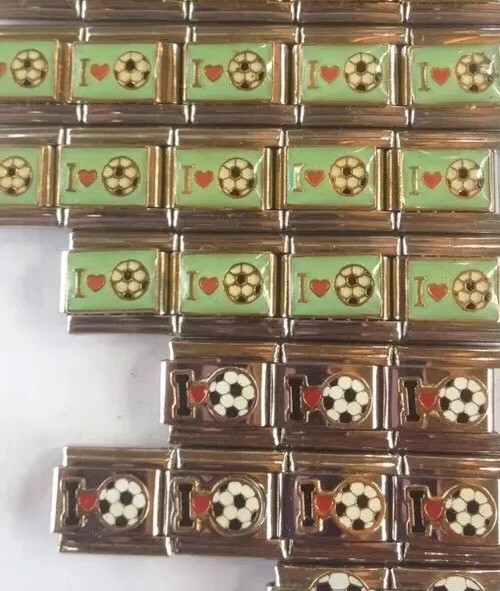 ONE Italian Charm 9mm I love soccer, I Love Soccer/green