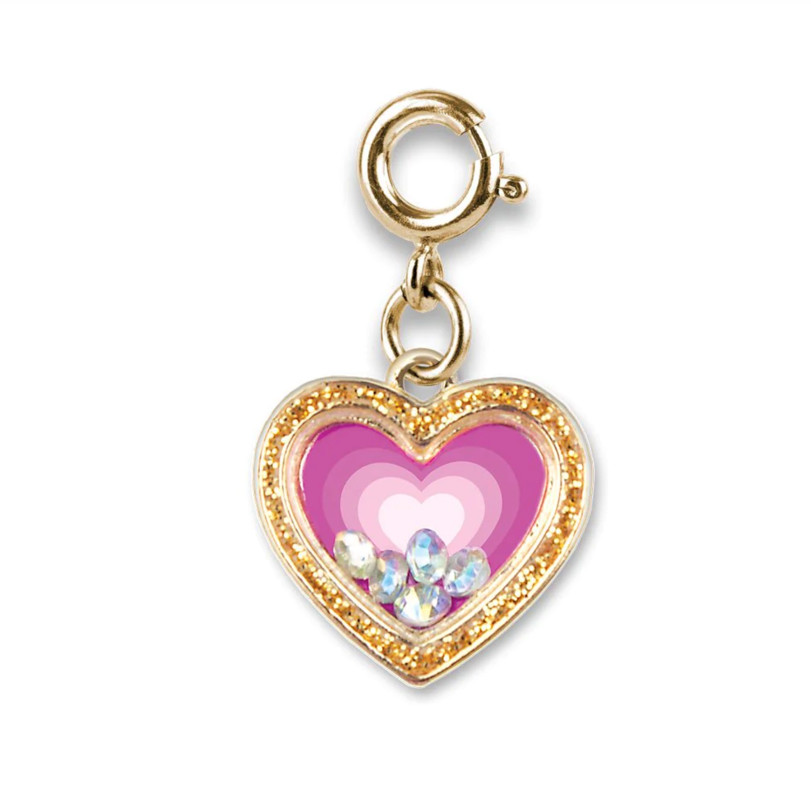 CHARM IT! Gold Heart Shaker Charm