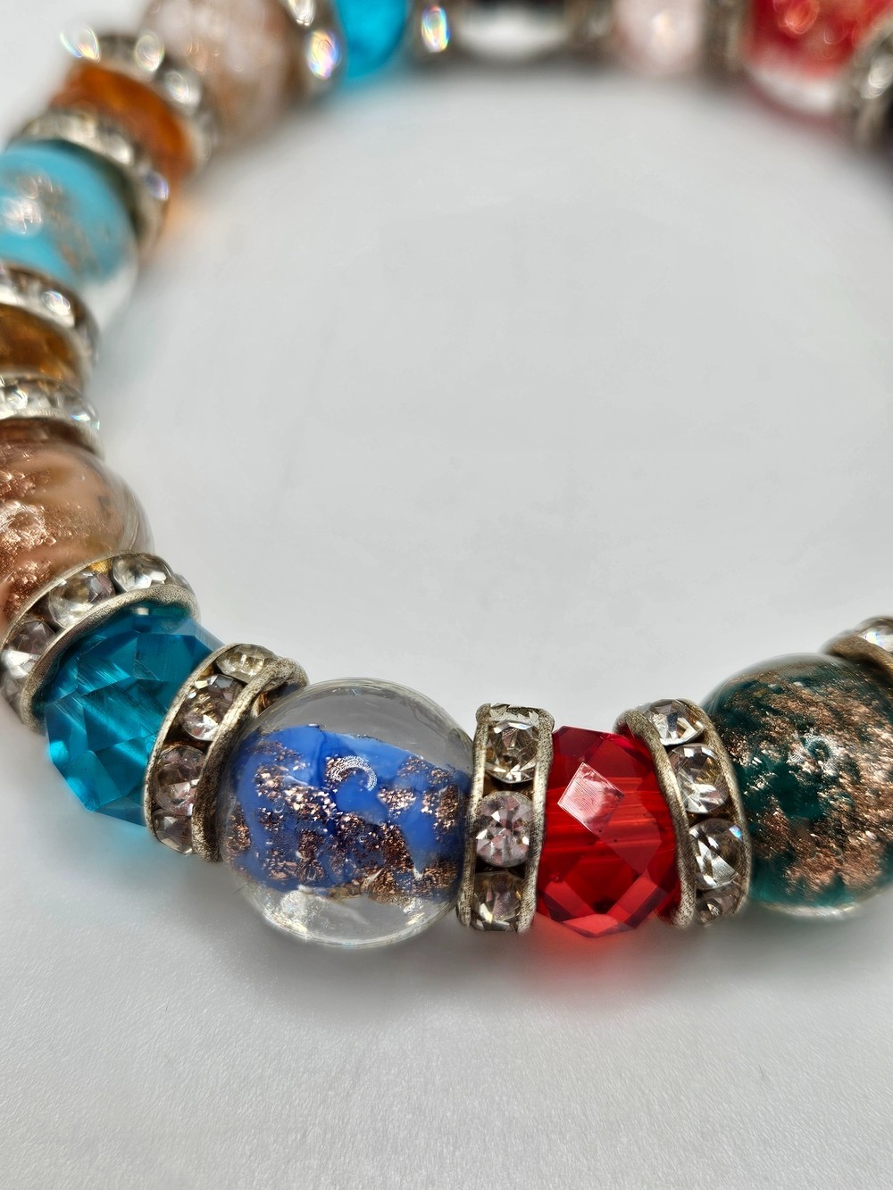 Glass of Venice Genuine Murano Glass Symphony Stretch Bracelet Made in Italy
