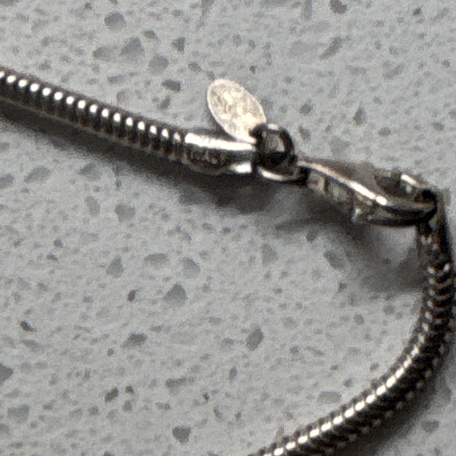 ZABLE Italy 925 Sterling Silver Snake Chain Charm Bracelet Set W/ 3 925 Charms