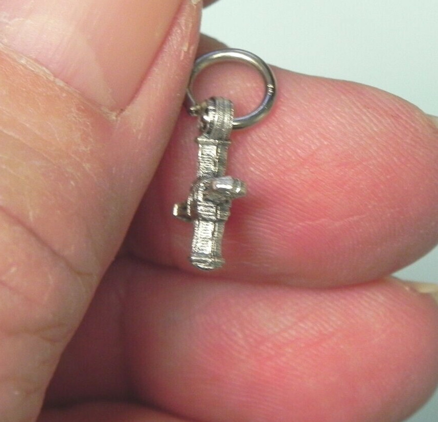 St Brigid Cross Charm TINY Irish Patron Saint Silver Tone Pewter Brigids Kildare