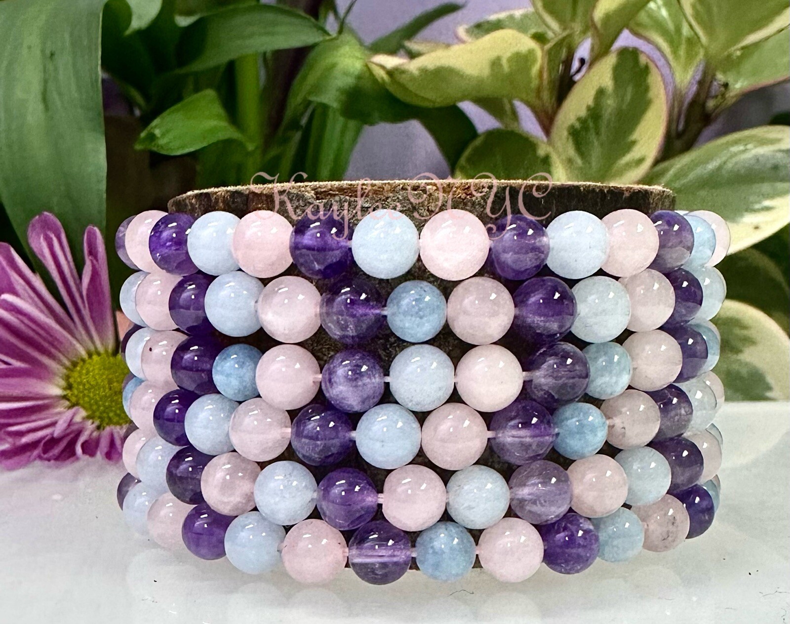 Wholesale 6 Pcs Natural Crystal Bracelet 6mm 7.5” Healing Crystal Natural