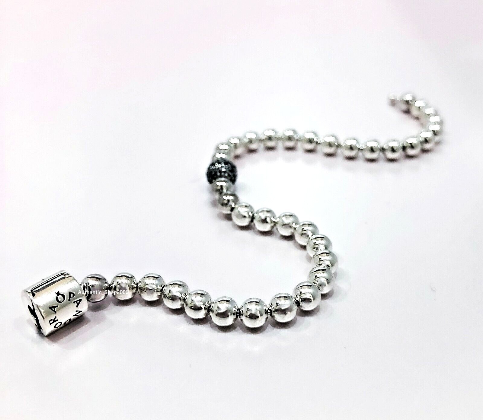 NEW 100% Authentic PANDORA 925 Silver Beads & Pave Clasp Bracelet 598342CZ