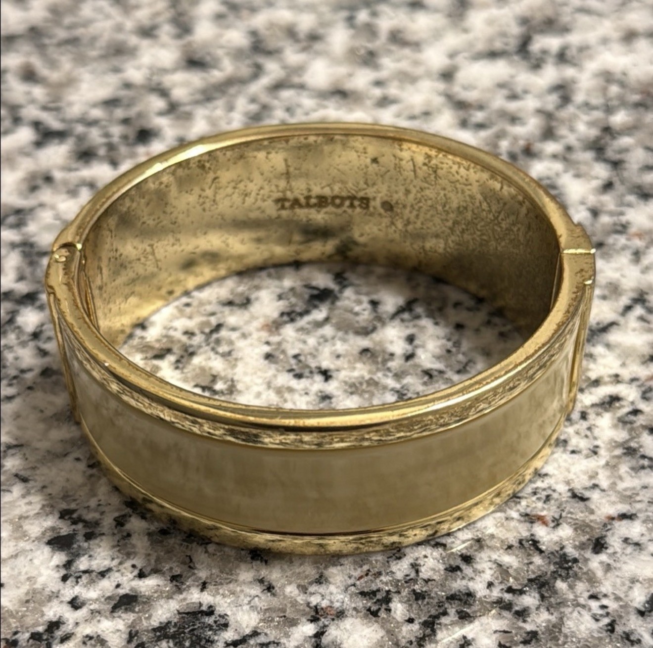 Gold Hinged Bangle Bracelet