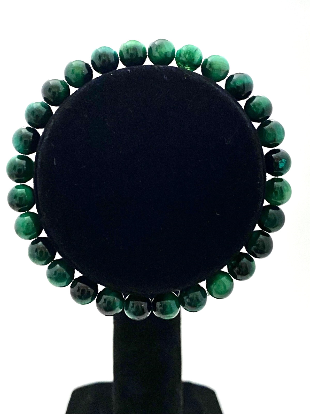Natural Green Tiger’s Eye 7.25″ 6.5mm Gemstone Bead Bracelet w/Stretch Cord