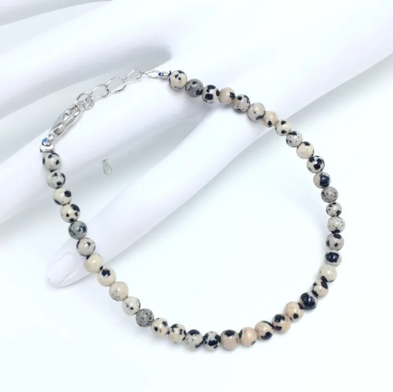 1 pc 4mm Chakra Bead Bracelet Natural Stone Yoga Energy Bangle