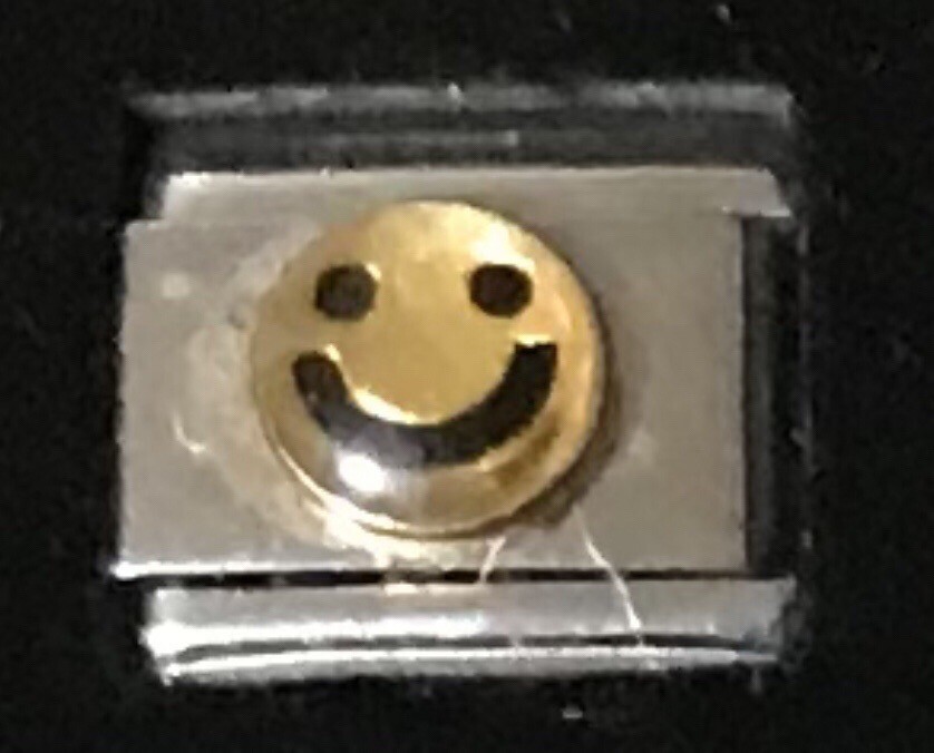 Smiley Face Wholesale Italian Charm Enamel Link 9MM K16
