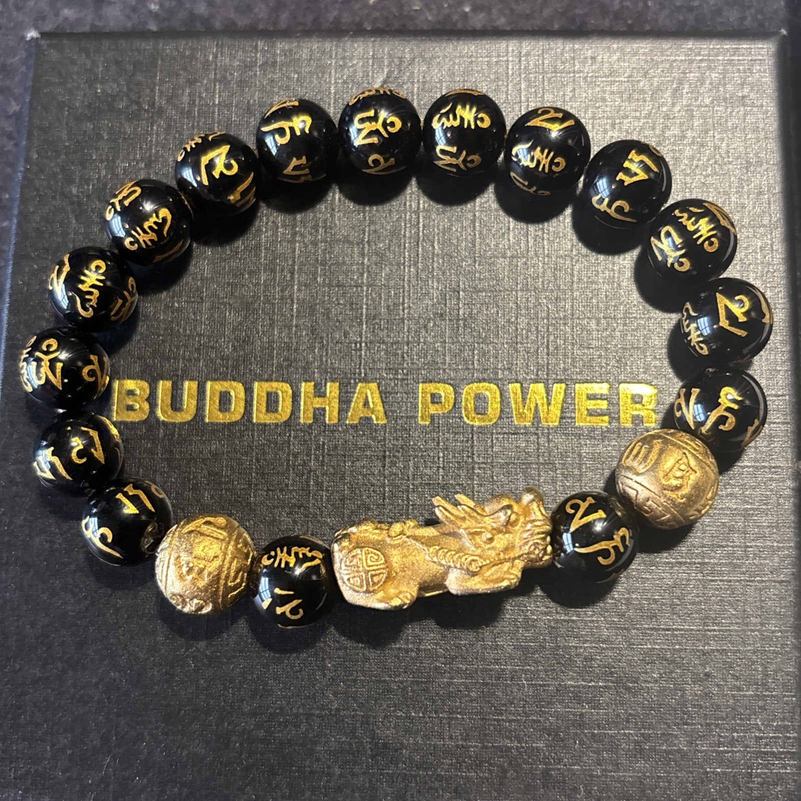 Buddha Power Feng Sui Bracelet With Dust Cloth & Gift Box New