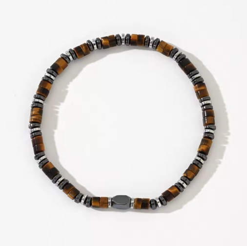2025NEW! Tiger Eye Hematite Beads Healing Protection Strength Luck Men Bracelet