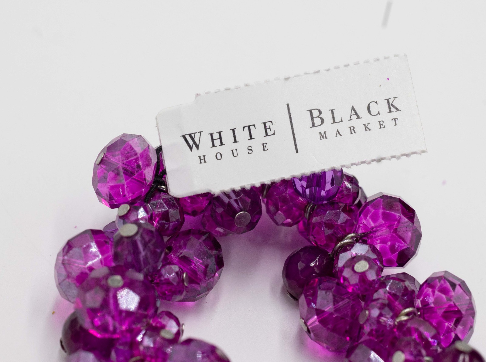 White House Black Market Fuchsia Crystal Cluster Bracelet NWT $38