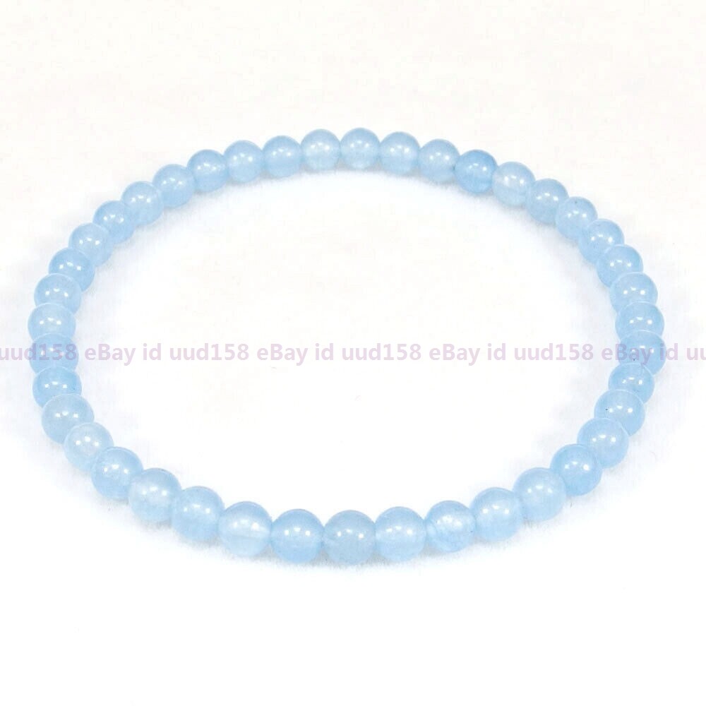 Stretchy 4mm Beads Bracelets Natural Gemstone Crystal Healing Reiki Amulet