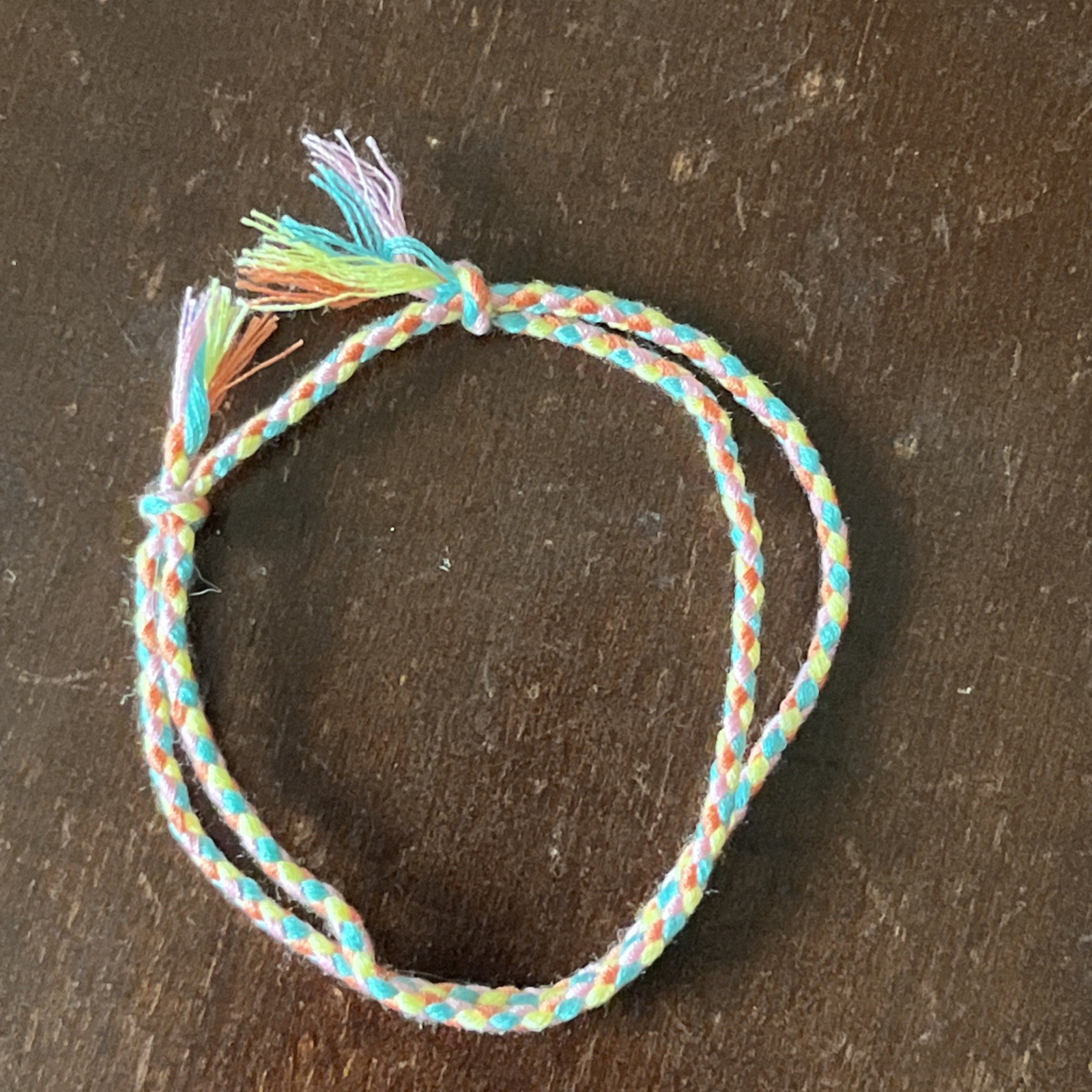 NEW BOHO BRAIDED THREAD FRIENDSHIP BRACELET ADJUSTABLE PINK TEAL ORANGE YELLOW