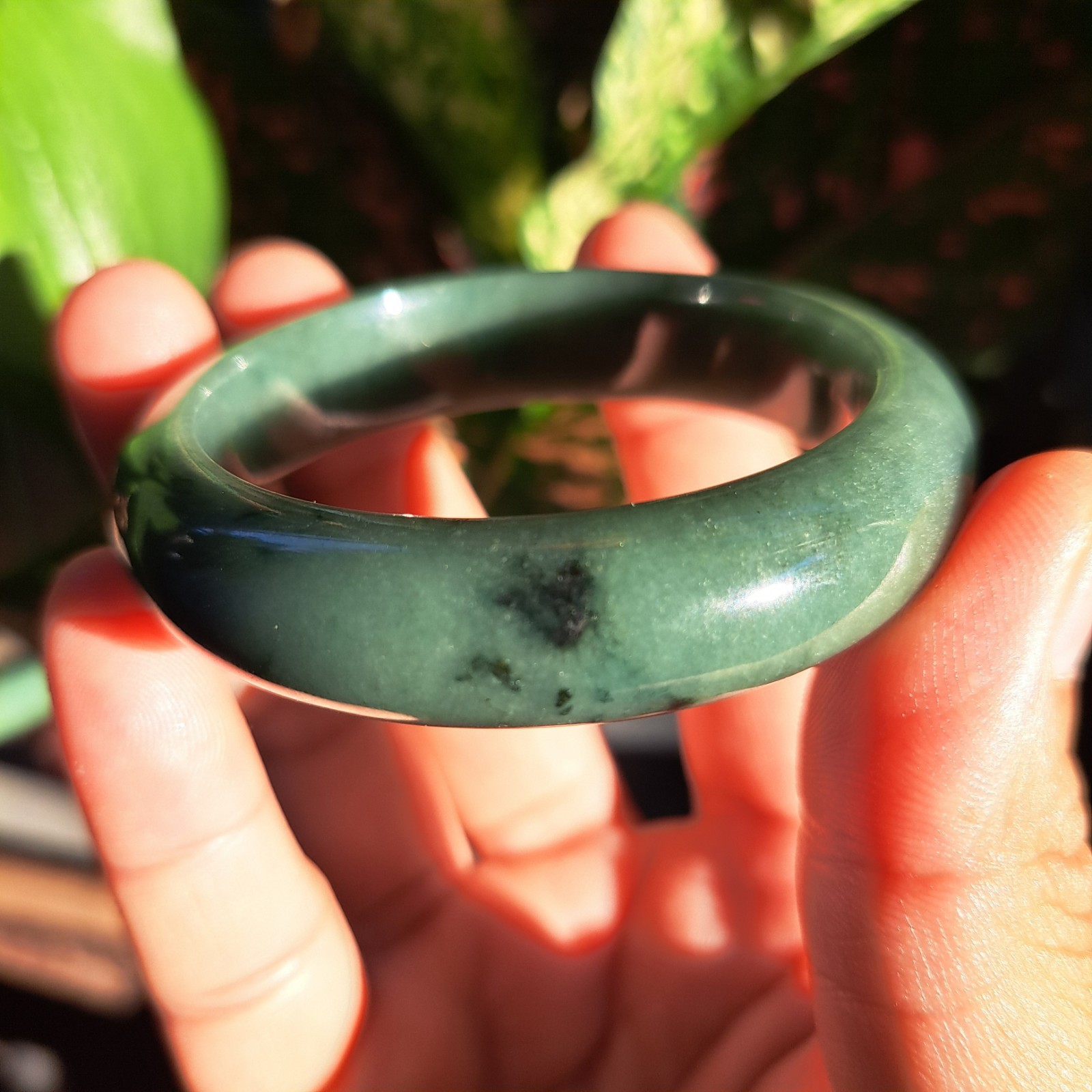 Burmese Jadeite Genuine Natural Bangle Jade Type A Green 54 mm 023