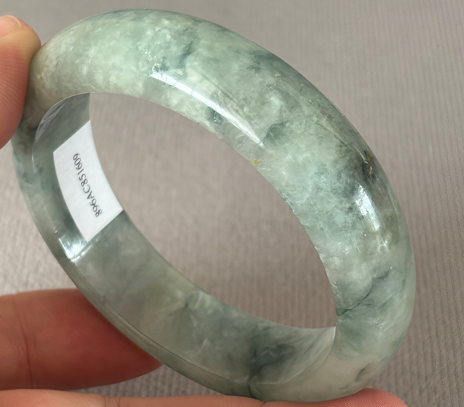 58.1mm Burma Natural Green Jadeite Jade Bracelets Emerald Jade Bracelet Bangle