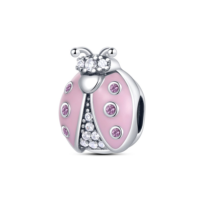 European 925 Silver DIY Charm CZ Heart Lucky Blessing Beads For Women Bracelets