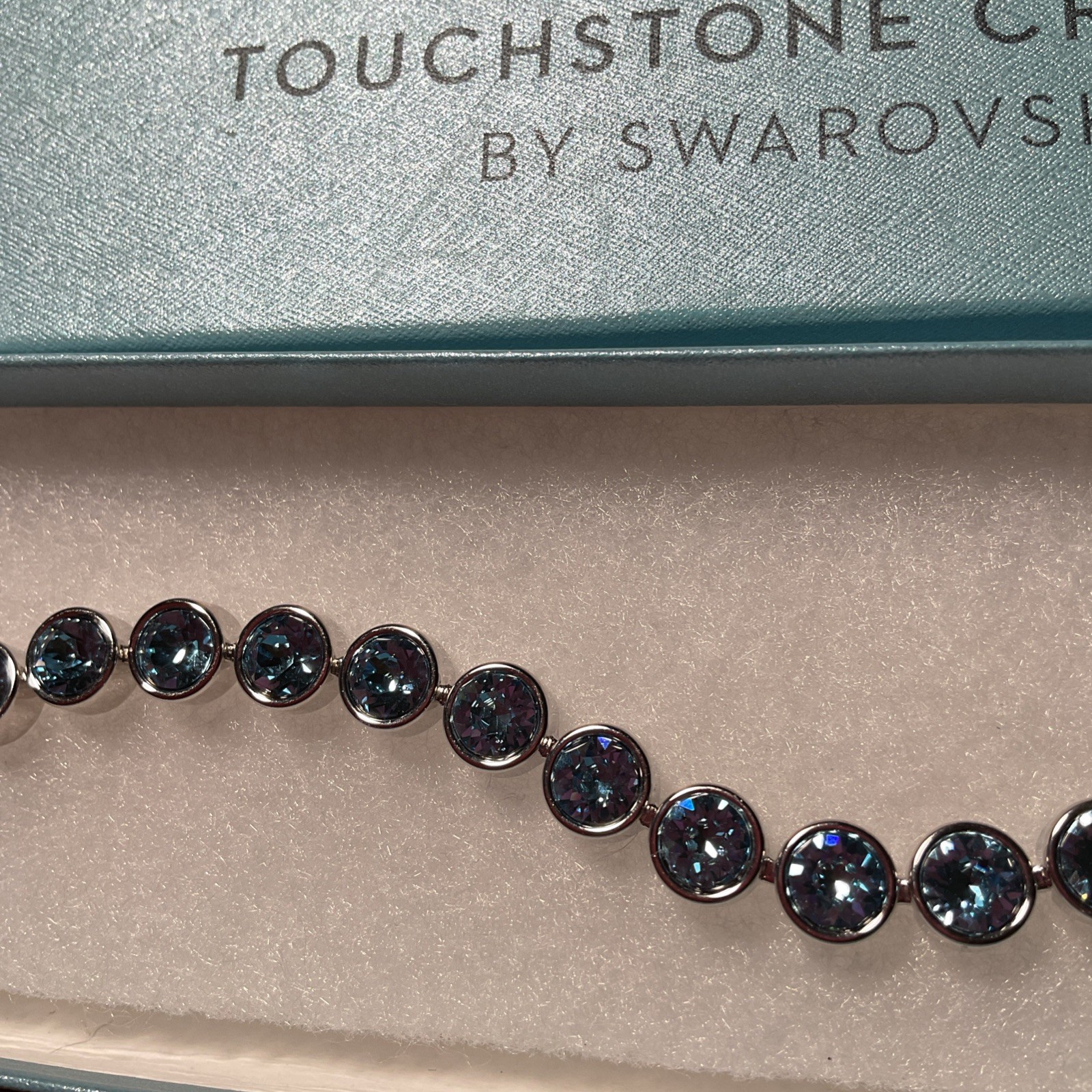 Touchstone Crystal Bracelet Aquamarine 3076BF NIB