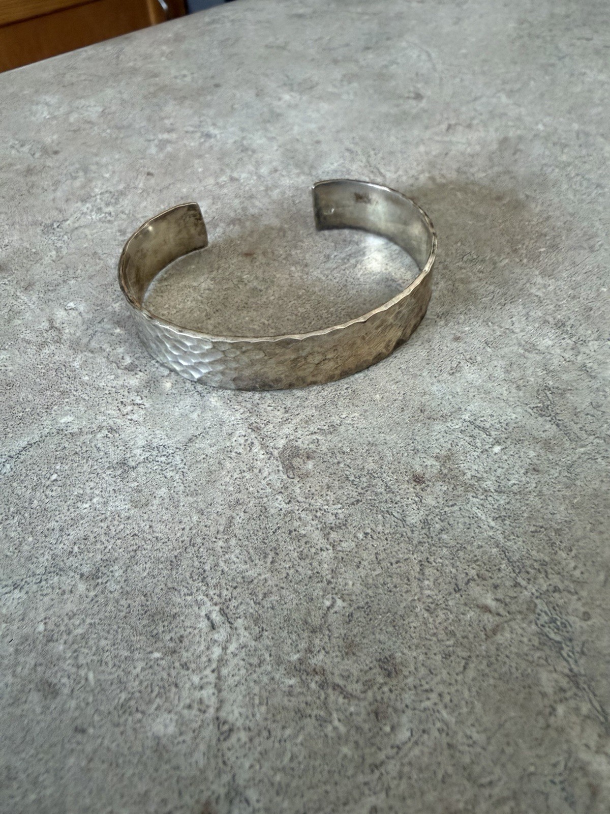 Silpada Hammered Cuff Bracelet Stamped 925 VGUC