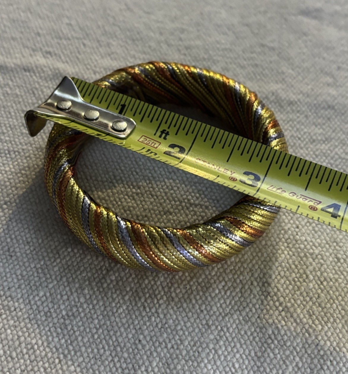 Cord Bracelet with metallic threads