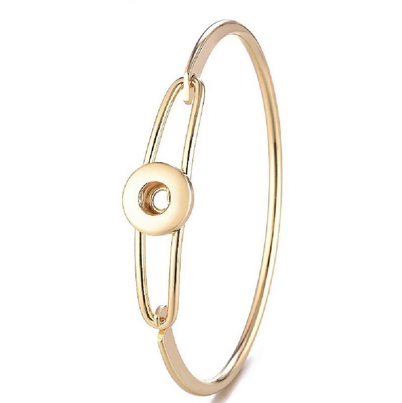 Mini Snap Jewelry Gold Hinge Bracelet fits 12mm Petite Ginger Style Charms