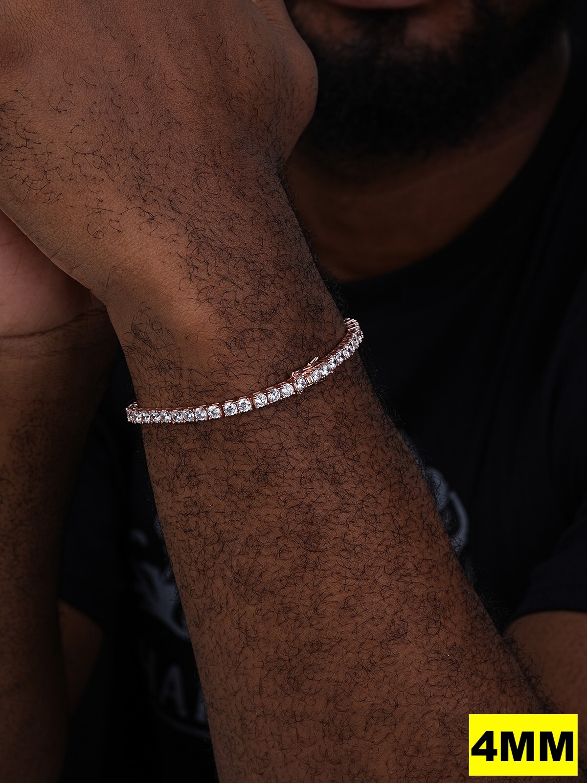 Tennis Bracelet SOLID 925 Sterling Silver MOISSANITE Passes Tester 3-7mm
