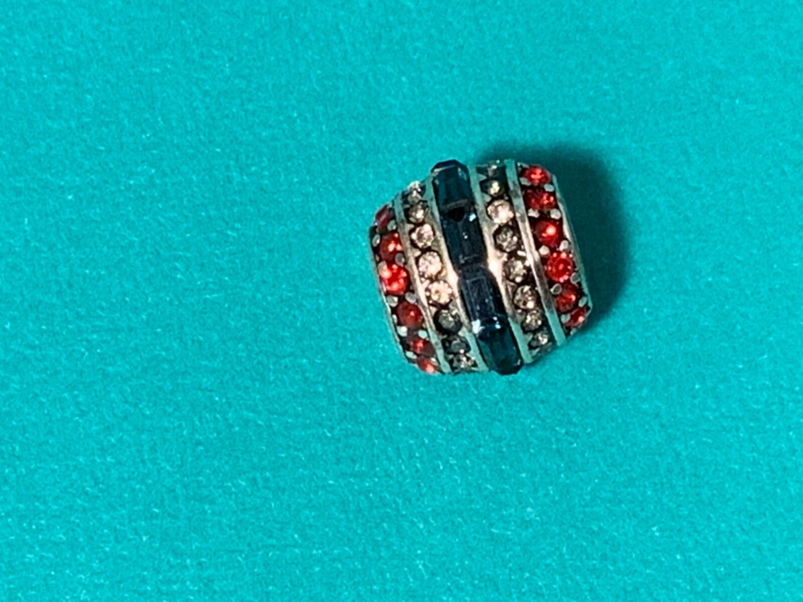 Brighton Luv USA” Blue, Red, Clear Swarovski Crystals Patriotic Bead