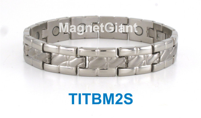 Cool – High power mens magnetic titanium bracelet (5000 gauss magnets)