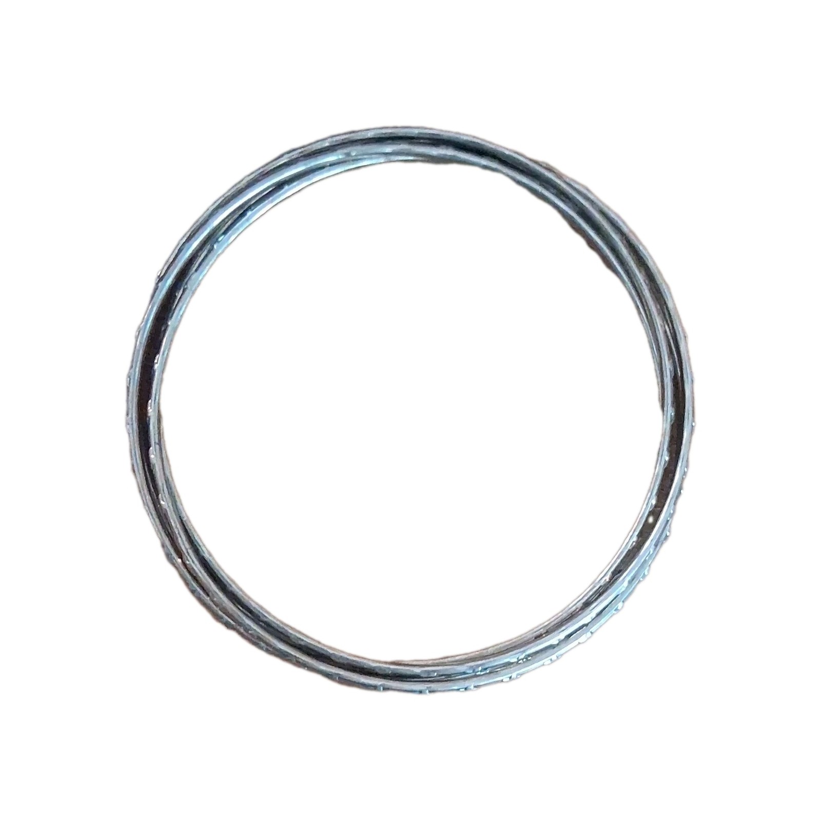 Connected 4 Silver Tone Metal Round Bangle Bracelets – No Stone Set
