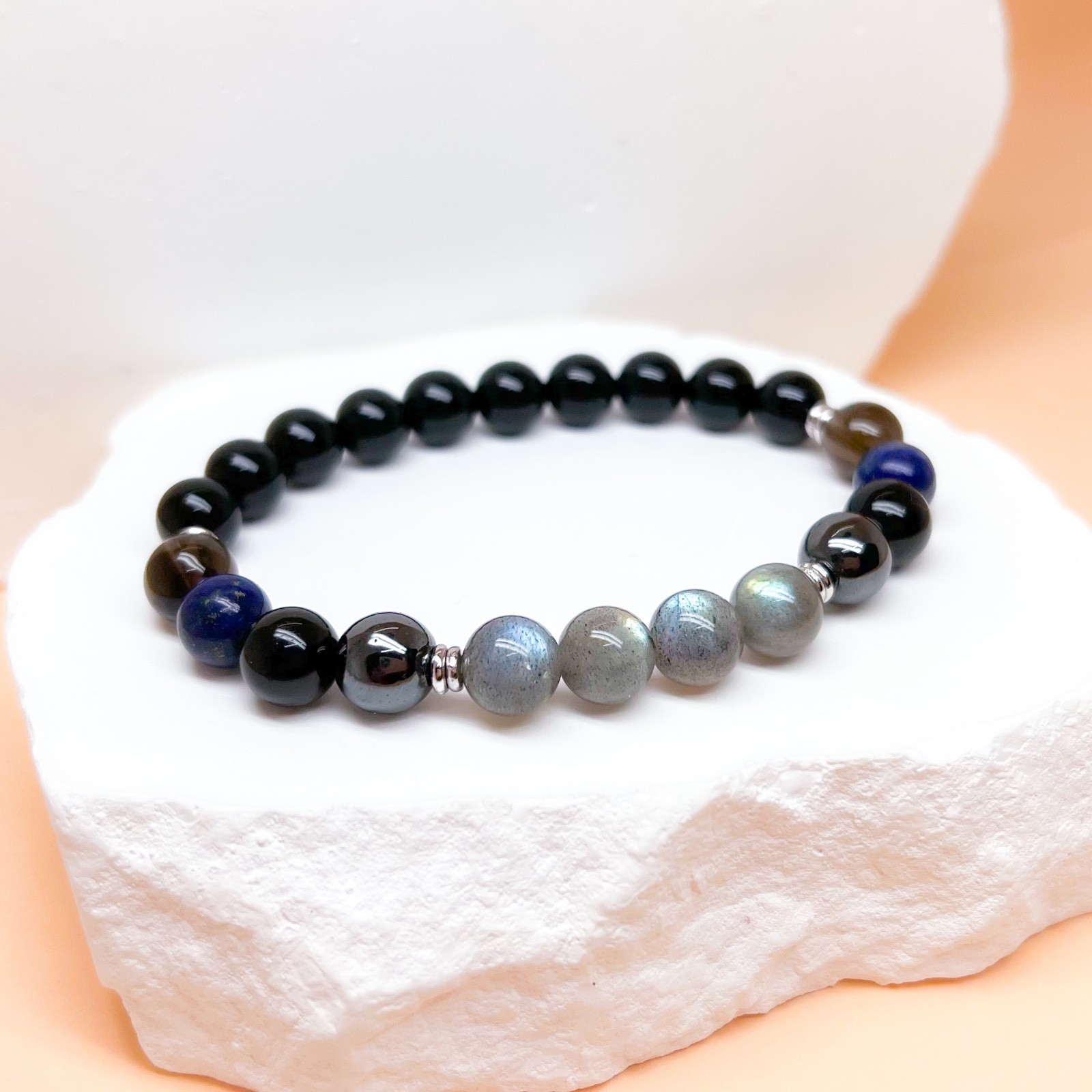 The Empath Protector Labradorite Black Tourmaline Lapis Lazuli Hematite Bracelet