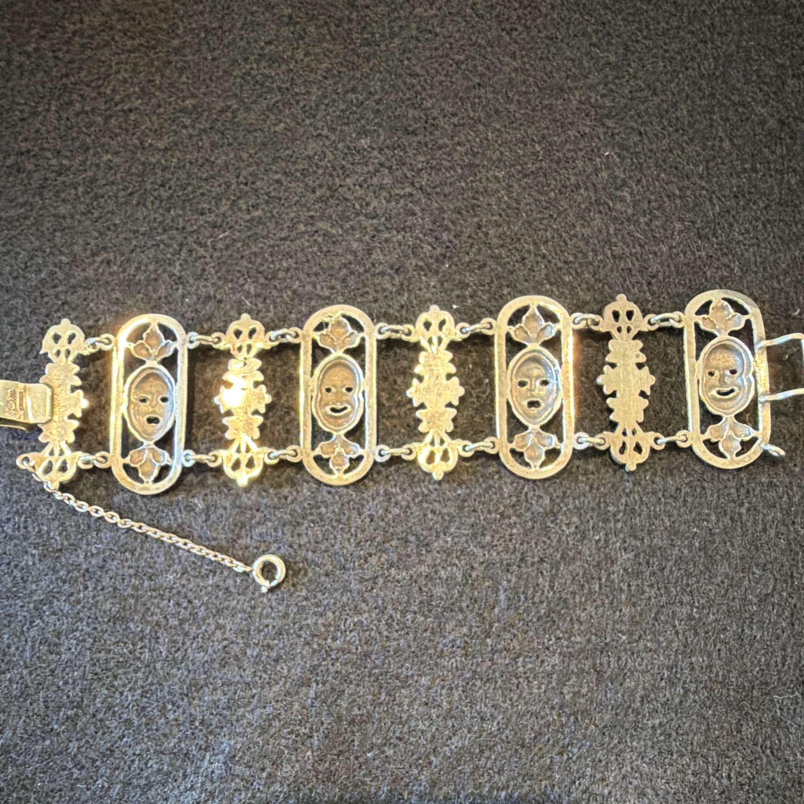 Guglielmo Cini Comedy & Tragedy Sterling Silver Panel Bracelet Drama