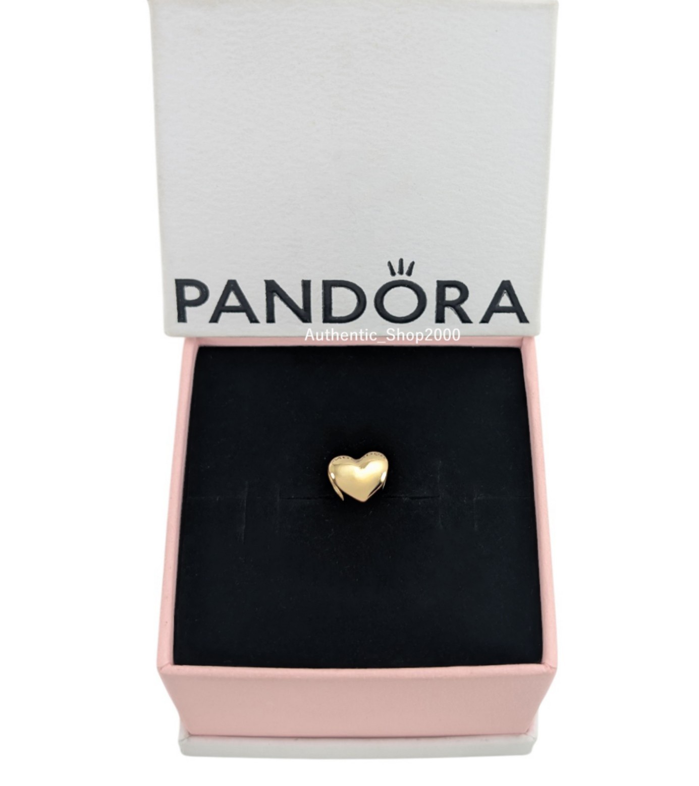 New 100% Authentic PANDORA 14k Gold Engravable loved Heart Mini Charm 763998C00