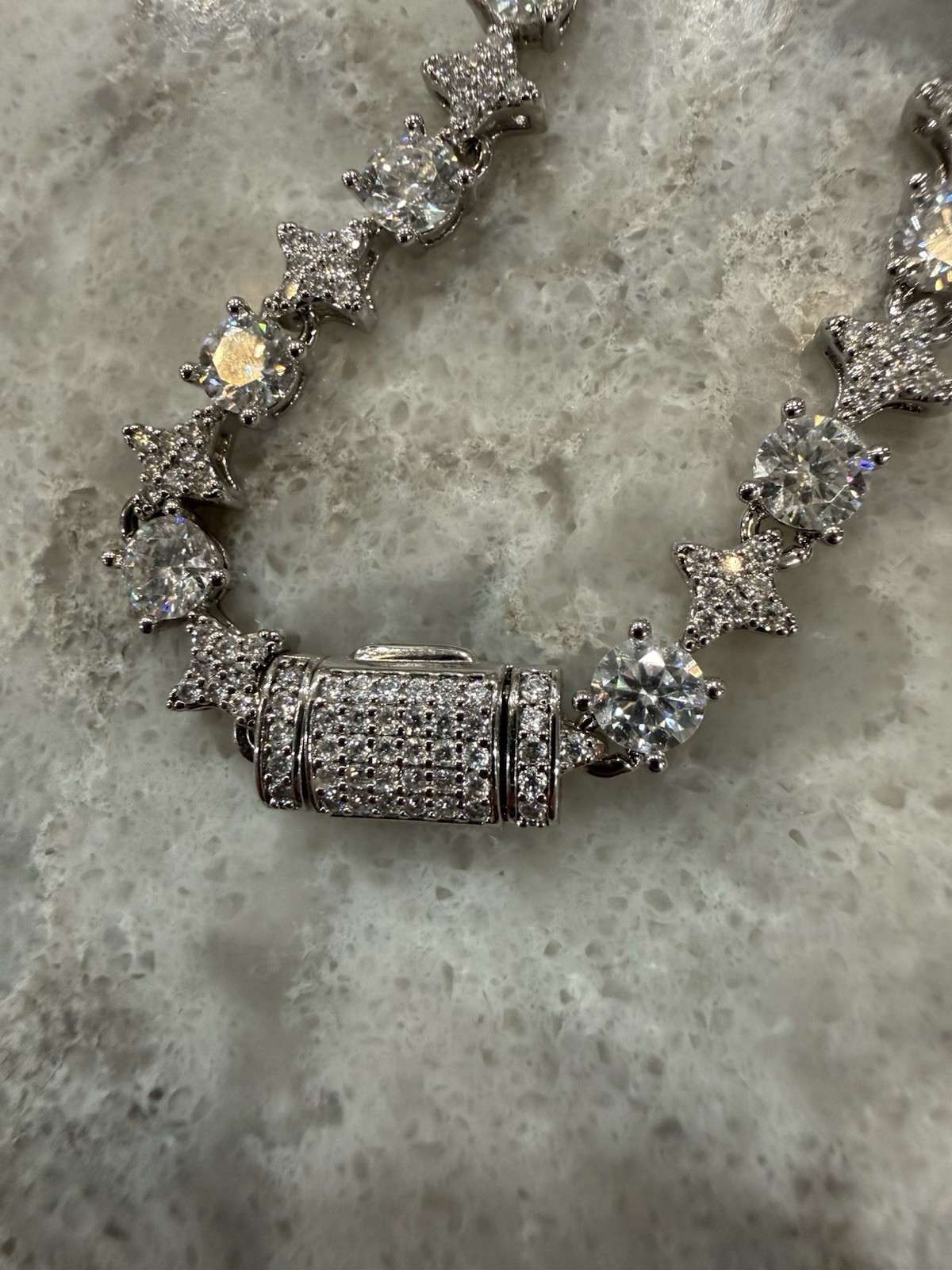 Moissanite Stud X Star Bracelet