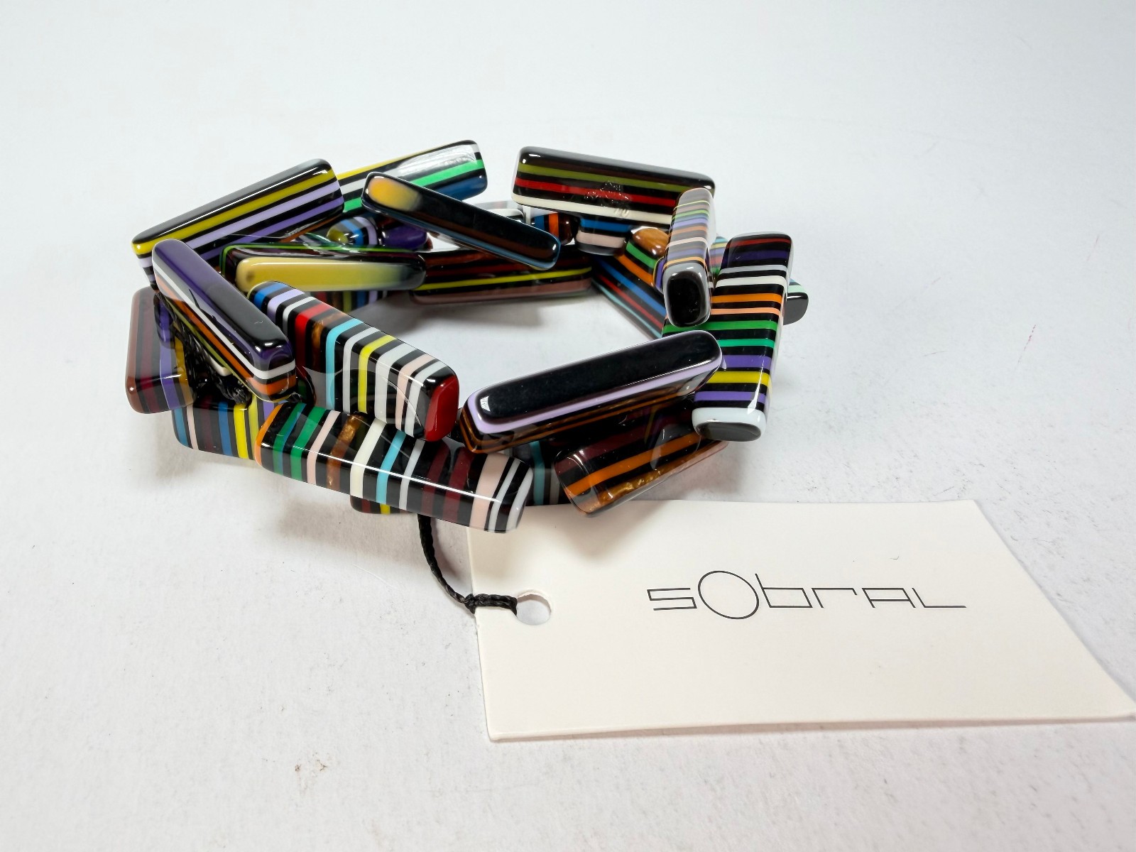 Sobral – Pop Art Noite “1WJP” Elasticated Resin Bracelet ( 003882 )