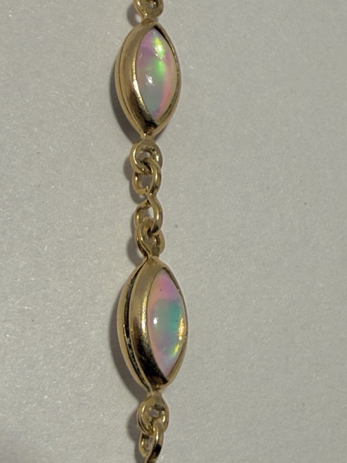 Bellissima Joia’s Opal Yellow Gold Plated Ankle /Hand Bracelet.(R.Discription)
