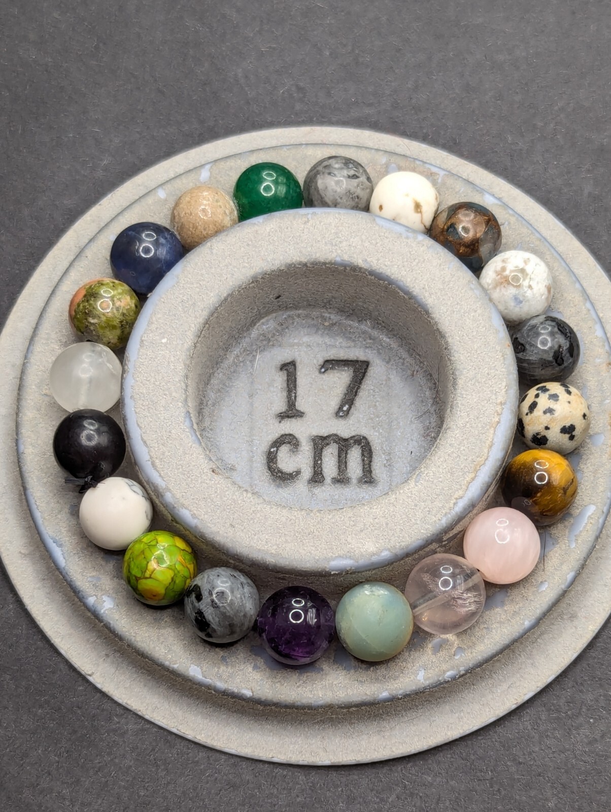 Women’s Stylish Mixed Gemstone 10mm Beaded Stretch Bracelet (17cm) S/M Wrist