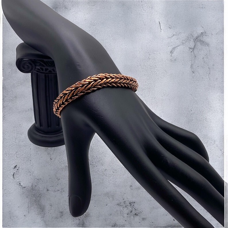 Pure Solid Copper Bracelet Arthritis Cuban Chain Curb Link Rider Bracelet CJ-12