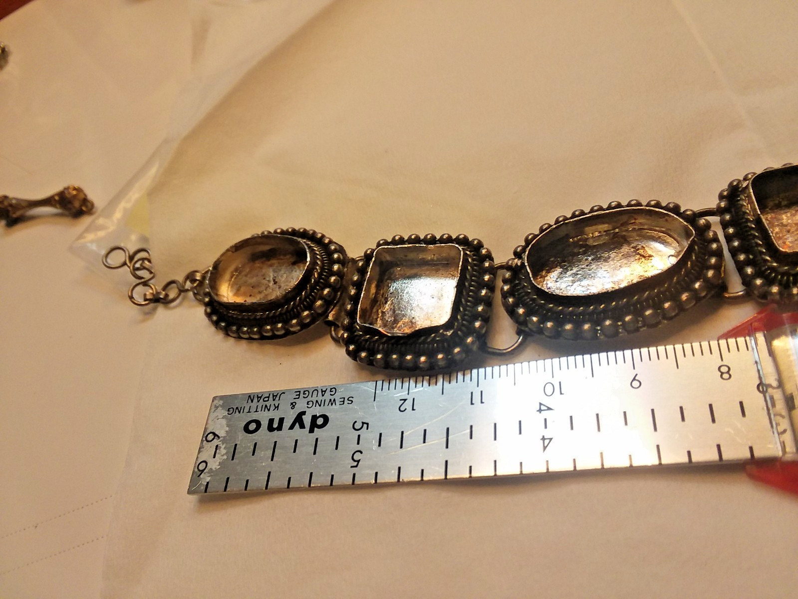 7.5″-8.5″ Silver Tone Bohemian Style Blank Bracelet 07-01-2026